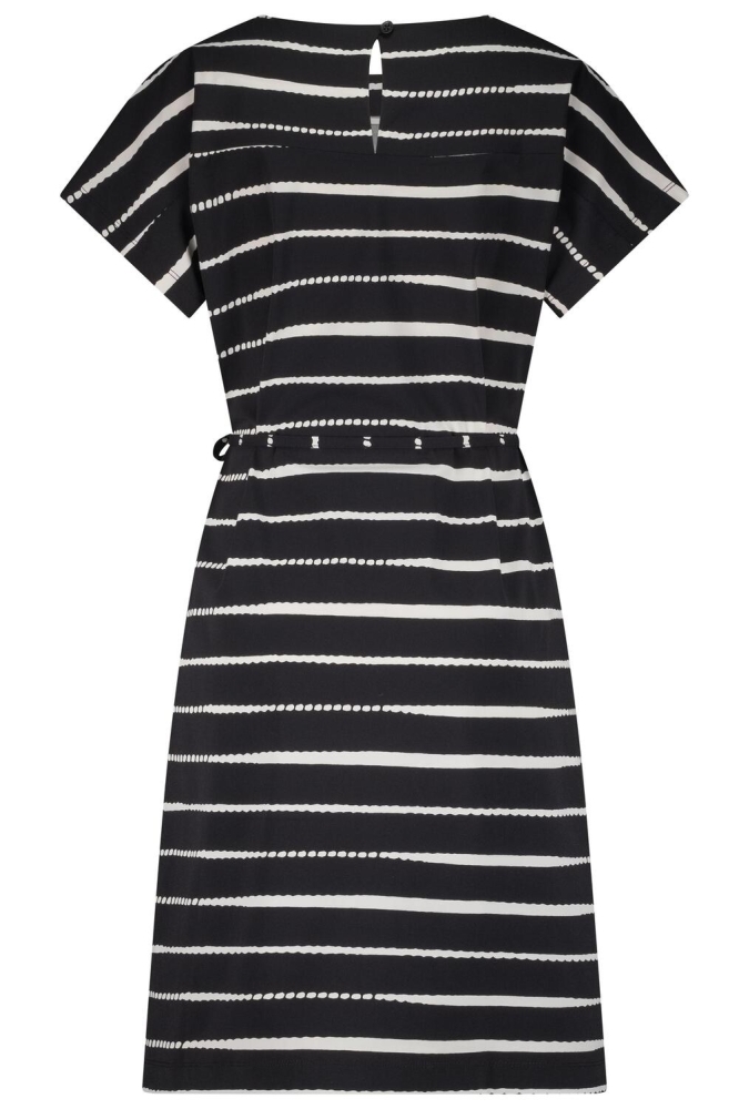 AMELIE DRESS L36 506 2527 PAINTED STRIPE BLACK